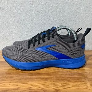 Brooks Revel 5 Mens Size 9.5 Road Running Shoes Athletic Sneakers Blue Grey